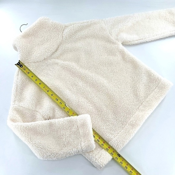 Gap Body Sherpa Mock Neck Ivory Pullover Size S/P - Picture 10 of 13